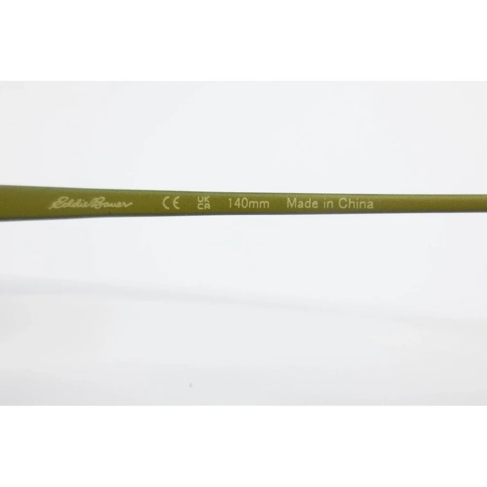 Eddie Bauer EB32045 KH Gunmetal Khaki Semi Rimless Rectangular Eyeglass Frames